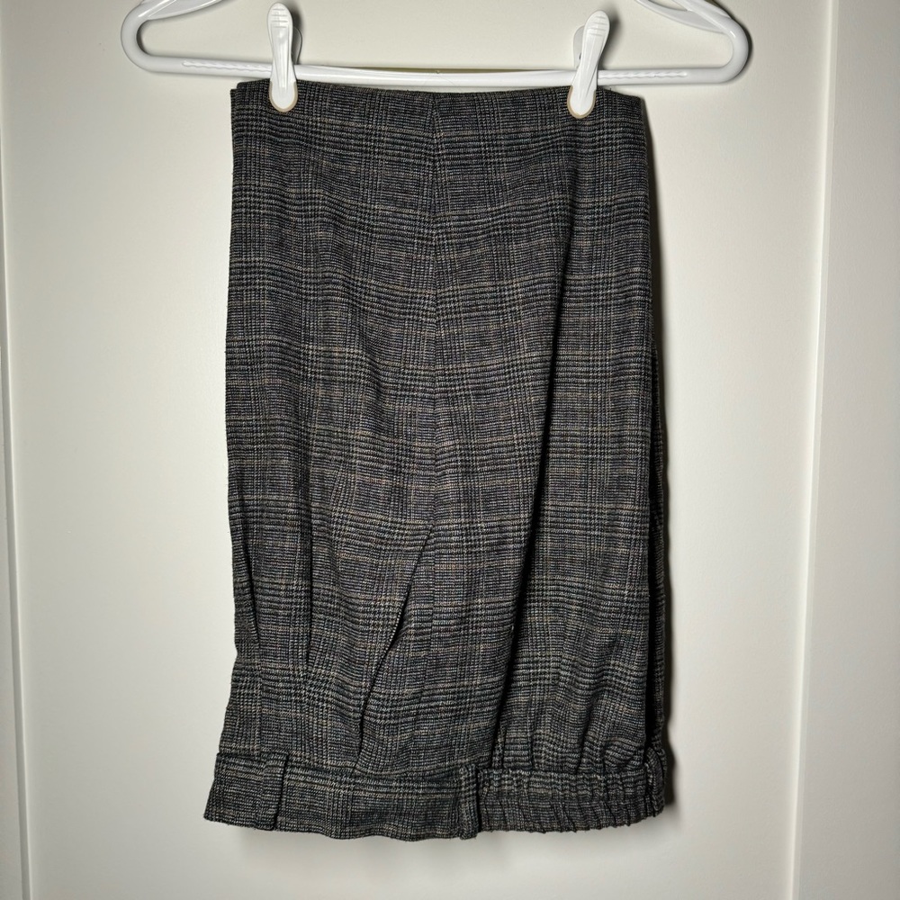ZARA Wool Plaid Trouser Pants